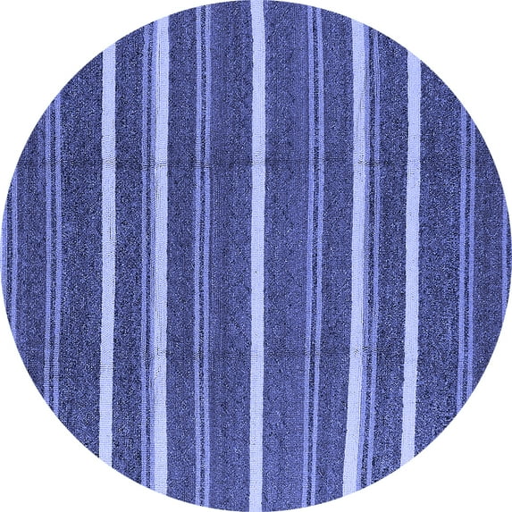 Ahgly Company Indoor Round Oriental Blue Industrial Area Rugs, 8' Round