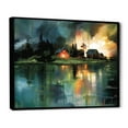 thumbnail image 2 of Designart "Abstract Clouds Above Country Houses" Abstract Landscape Floater Framed Canvas Prints, 2 of 5