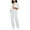 White, variant on ZZwxWA Dressy Jumpsuits for Women Deep V Neck Long Sleeve Belted Formal Jumpsuits Wide Leg Pant One-Piece Outfits with Pockets