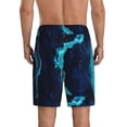 thumbnail image 3 of Fotbe Blue Marble And Gold Pajama Shorts for Men, Men's Pajama Bottoms, Sleepwear,Short Pajama Pants-XX-Large, 3 of 9
