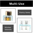 thumbnail image 5 of Smart Design Premium Cabinet Storage Shelf Rack - Small - 10.5 x 5.25 Inch - Steel Metal - Rust Resistant - Cupboard, Plate, Cup, Bathroom Counter and Pantry Organization - Kitchen - Light Blue, 5 of 7