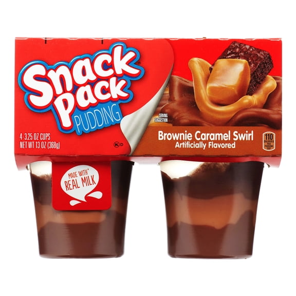 Snack Pack Caramel Swirl Pudding, 3.25 Oz, 4 Ct