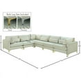 thumbnail image 5 of Meridian Furniture Julia Cream Velvet Modular Sectional, 5 of 5