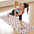 thumbnail image 6 of Red Strawberry Plants Leaf White Pattern Hot Yoga Mat Towel Non Slip for Hot Yoga - Quick-Drying Yoga Mat Cover with 4 Corner Pockets with Travel Bag - Hot Yoga Towel Non Slip 74"x26", 6 of 6