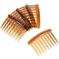 thumbnail image 3 of 12 Pieces Plastic Hair Combs, Tortoise Side Comb Hair Accessories for Fine Hair (Black, Dark Brown), 3 of 5