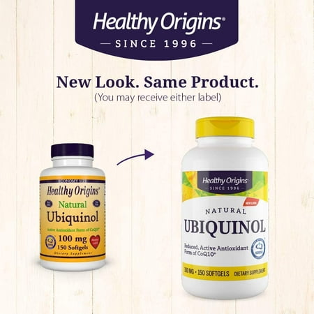 Healthy Origins Ubiquinol 100 mg (Kaneka QH, Non-GMO, Gluten Free, Heart Support, Energy Support), 150 Softgels