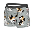 thumbnail image 2 of Balery Funny Beagle Active Dog Men's Boxer Briefs, Soft and Breathable Cotton Underwear with nylon Waistband-XX-Large, 2 of 9