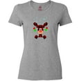 thumbnail image 3 of Inktastic Cute Flannel Reindeer with Christmas Bulbs and Snowflakes Women's T-Shirt, 3 of 5
