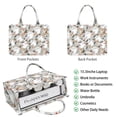 thumbnail image 2 of Large Capacity Tote Bag,Halloween Ghosts and Witchy Elements Handbag Fashion Luxury Tote Bag,15.7"x13"x 5.1" Inches,Laptop Compatible, 2 of 6