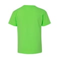 thumbnail image 3 of Couver Heavy Cotton™ Youth Girls Boys Short Sleeve T-Shirt Top, Neon Green, Medium, 1 Pack, 3 of 5
