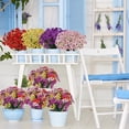 thumbnail image 3 of 16 Bundles Artificial Flowers for Outdoors, Fake Silk Flowers Faux Plants UV Resistant for Hanging Planters Window Box Front Porch Indoor Outside Decorations (Red), 3 of 4