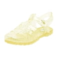 thumbnail image 2 of Womens Flat Shoes,Flat Sandals for Women,Comfortable Sandals for Women,Women's Sandals,Summer Sandals, Women's Flat Bottomed Fashion, Crystal Shoes, Transparent Beach Jelly Shoes,Gold,7.5, 2 of 7