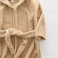 thumbnail image 6 of Gibobby Toddler Kids Soft Flannel Bathrobe,Thickened Warm Hooded Sleep Robe with Waist Tie,Plush Cozy Loungewear for Fall Winter for Boys Girls 2-12T Toddler Pajamas,Brown,Size 2-3T, 6 of 6