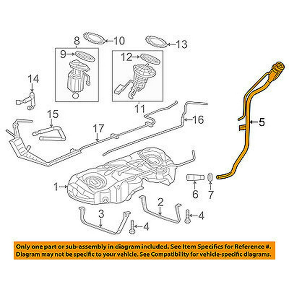 CHRYSLER OEM 1116 300 3.6LV6 Fuel TankFuel Filler Neck Tube
