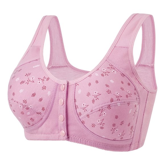 Kelon Bra Clearance Women Bra Bras For Older Women 2024 New Comfortable Convenient Front Close Button Cotton Bras For Older Women No Underwire