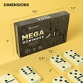 thumbnail image 3 of Juego de dominó Queensell Mega Large, doble, 6 con 28 fichas, 3 of 8