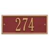 Whitehall Products 1230RG Mini Wall One Line Hartford Address Plaque, Red & Gold