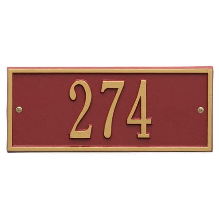 Whitehall Products 1230RG Mini Wall One Line Hartford Address Plaque, Red & Gold