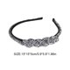 thumbnail image 3 of Sonducket Diadema con tejido de diamantes de imitación, bandas para el cabello ostentosas bohemias, diademas anchas con purpurina, accesorios de estilo de Accesorio para el cabello Blanco Sonducket AP010013-03B, 3 of 6
