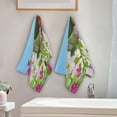 thumbnail image 3 of Coolnut Spring Flower Cardinal Hand Towels 2 PCS, Summer Birds House Kitchen Towel Ultra Soft and Highly Absorbent,Decorative Fingertip Face Towel for Bathroom Hotel, 28.3"x 14.4", 3 of 5