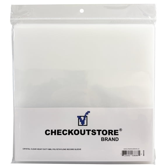 50 CheckOutStore Clear Plastic OPP for 12" LP Vinyl Record Album Covers 6 Mil (Snug Outer Sleeves)