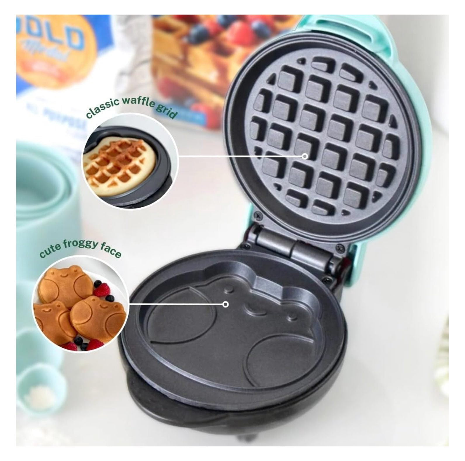 Frog Waffle Maker XYT Non-Stick Cute Design For Kitchen Breakfast Cooking Gifts