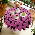 thumbnail image 4 of 60 Inch Round Lace Tablecloth Water Resistant Washable, Leopard Animal Print, 4 of 5