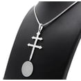 thumbnail image 5 of iJewelry2 Silver-tone Dusse Double Cross Pendant Box Chain Necklace 20'', 5 of 5