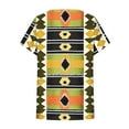 thumbnail image 4 of Youyipin Womens Tops Womens Print Shirt African Dashiki Short Sleeve V Neck Loose Tunic Tops Spring Tops For Women, 4 of 5