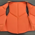thumbnail image 7 of XIAOCHA Women Life Jacket For Water Sports High Visibility Orange & Yellow Striped Zippered Safety Vest Quick Drying Buoyant Flotation Gear, 7 of 7