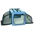 thumbnail image 4 of Pet Life ® 'Capacious' Dual-Sided Expandable Spacious Wire Folding Collapsible Lightweight Pet Dog Crate Carrier House, 4 of 6