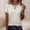 (Fashion 1)Khaki, variant on Women's Striped Print Fashion Cross-Neckline T-Shirt Summer Casual and Fashionable V-Neck Short Sleeve Top