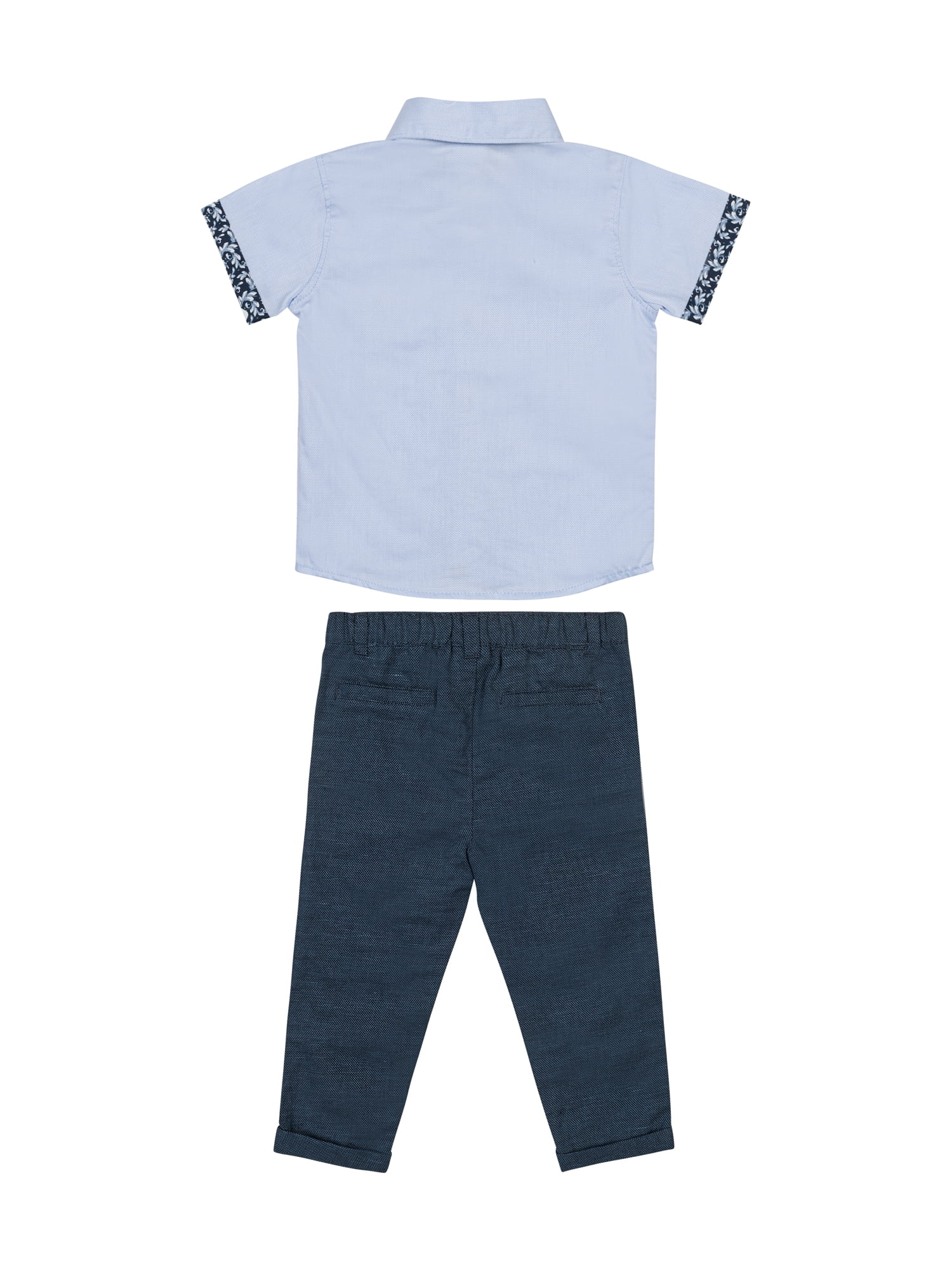 Little Lad Infant Boys' Short Sleeve Shirt and Pant, 2-Piece Set, Sizes 12M-24M