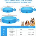 thumbnail image 3 of Piscina Perros y Gatos Bañera Plegable, Piscina para Niños,PVC Antideslizante y Resistente al Desgaste, Adecuado para Interior Exterior al Aire Libre, Color Azul (80 x 80 x 20cm) esquí esquí Gafas de esquí, 3 of 5