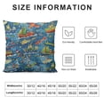 thumbnail image 5 of Plane Throw Pillow Cushion Cover, Cartoon Design Train Heli Yatch and Ship Pattern Funny Illustration Print, Decorative Square Accent Pillow Case, , Violet Blue and Yellow, 5 of 5