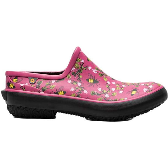 Bogs Patch Clog Bees - Women's, Fuchsia, 9,