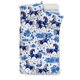 thumbnail image 1 of Juego de cama con estampado de flores de caballo en azul, 1 of 5