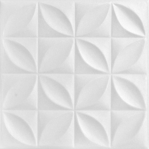 Perceptions 1.6 ft. x 1.6 ft. Foam Glue-up Ceiling Tile in Plain White (21.6 sq. ft. / case)