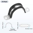 thumbnail image 3 of Uxcell 20-Pack Abrazaderas de Cable, Abrazadera de Goma Acolchada de Acero Inoxidable de 1/4 Pulgada en Forma de R para Tubo/Cable/Tubería, 3 of 7
