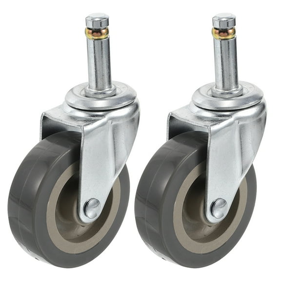 WEUVEB Quiet Universal Wheel Black for Shopping Trolleys Easy Replacement 2Pcs