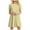 Jaune, variante sur Robes d'Été Bohèmes à Fleurs pour Femmes Tunique à Manches Courtes Col Ras du Cou Robe Mini Décontractée Plissée Évasée Robe de Vacances