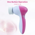 thumbnail image 6 of Gecheer 5 In 1 Electric Face Brush Facial Cleansing Brush Face Washing Device Handheld Facial Cleaner Battery Powered Makeup Removal Tool, 6 of 7