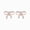 Rose Gold Vermeil Plated Silver, variant on 1/20 Ct Natural Diamond Bow Stud Earrings 925 Sterling Silver Jewelry gift for Women