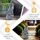 thumbnail image 4 of Luces solares de elefantes para jardín, patio, habitación, decoración de esquinas, luz ambiental, luces de adorno solares de resina, 4 of 7