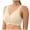 Beige, variant on V Neck Front Closure Bras for Women Wireless Comfort Full Coverage Mastectomy Bralettes Seamless Everyday Bra