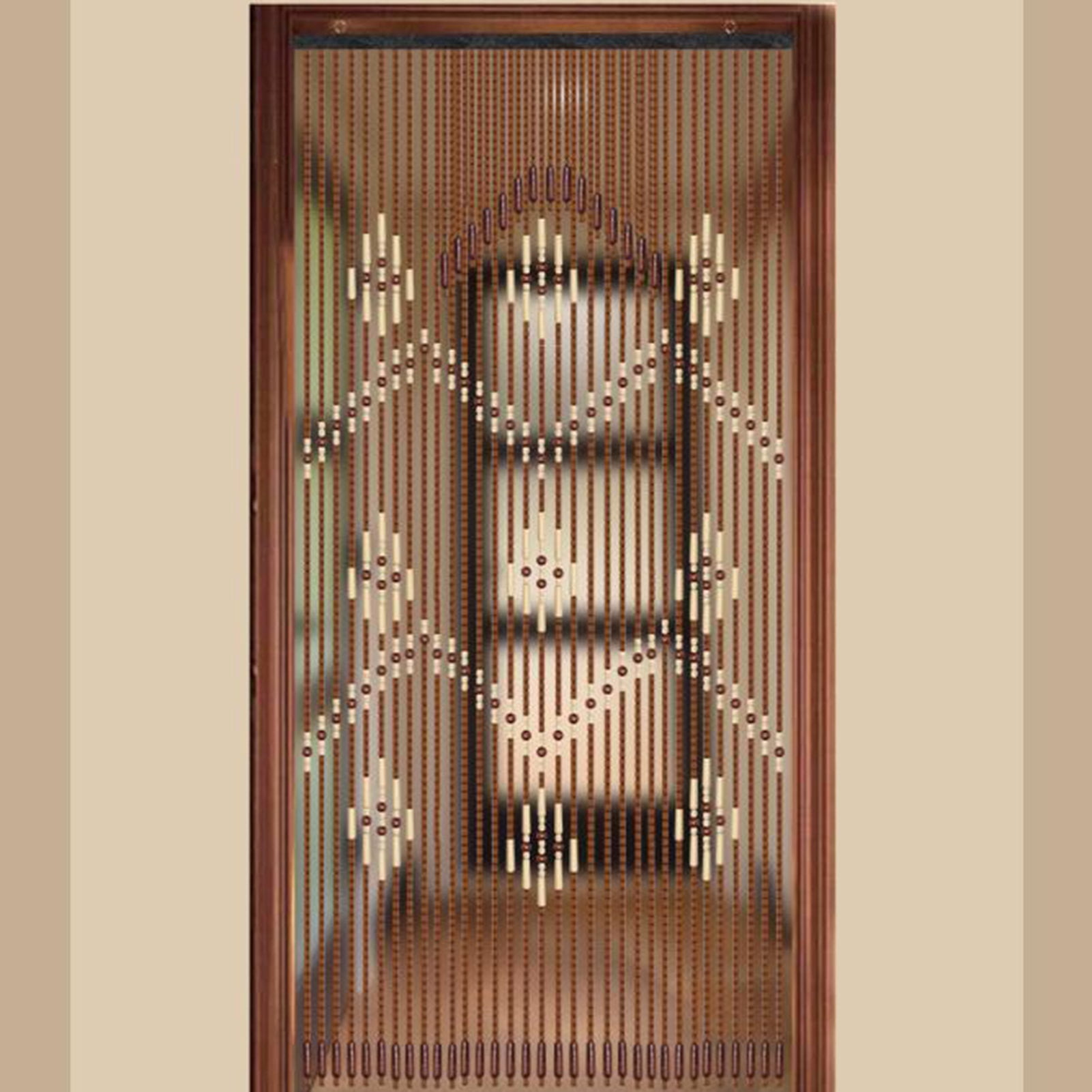 Bamboo Beaded Curtain for Door Doorway,Window Hanging Room Divider,Boho Rustic Home Decor,Hanging Wood Beaded Curtain for Doorways for Home Decor