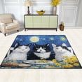 thumbnail image 3 of Area Rug Indoor 63"x48"in Non-Slip Wear Resistant Floor Mats Soft Large Carpets for Living Room Bedroom Home Decor Three Cats Dinner, 3 of 7