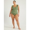 thumbnail image 3 of Time and Tru Women's and Women’s Plus Ruffle One Piece Swimsuit, Sizes XS-3X, 3 of 5