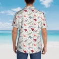 thumbnail image 4 of Fuzoiu Cute Dinosaur Print Hawaiian Shirt for Men, Summer Beach Casual Short Sleeve Button Down Shirts, Men’s Beach Summer Shirts with Pocket,Medium, 4 of 7