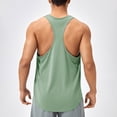 thumbnail image 5 of Jinhomg Men's Loose Tank Top Lightweight Comfy Sleeveless Crew Neck Workout Shirts Basic Solid Gym Athletic Undershirts Regular Fit Sportswear Green S, 5 of 6